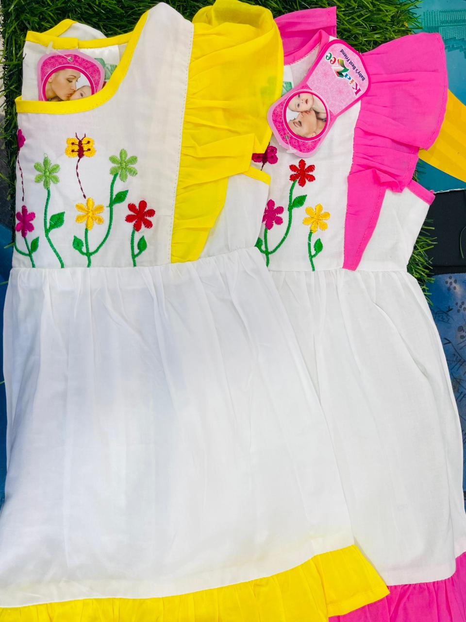 BABY FROCK FLOWER EMBROIDED 3658