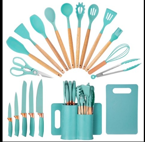 19pcs silicone utensils &amp;amp; knife set