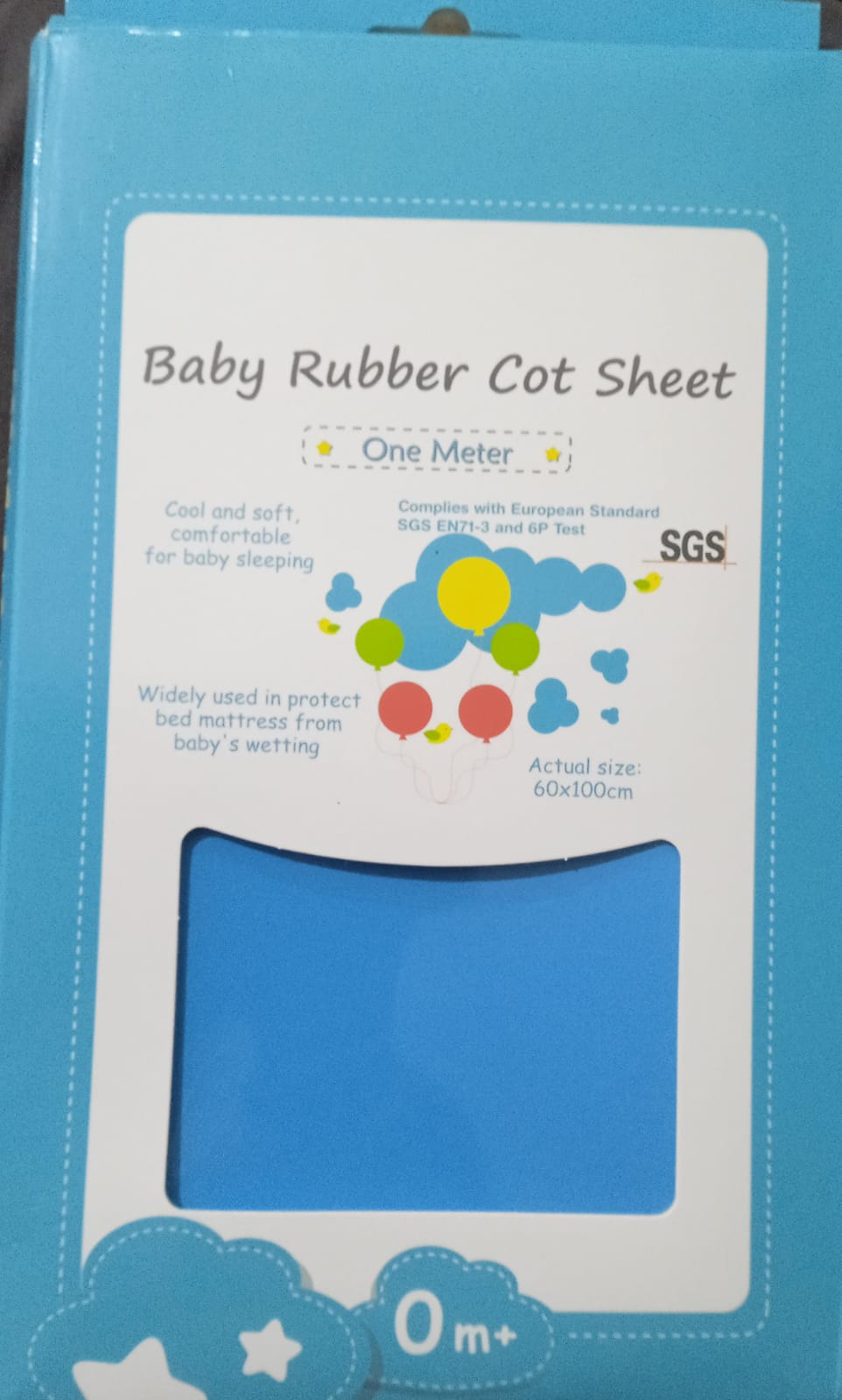 BABY RUBBER COTSHEET ONE METER