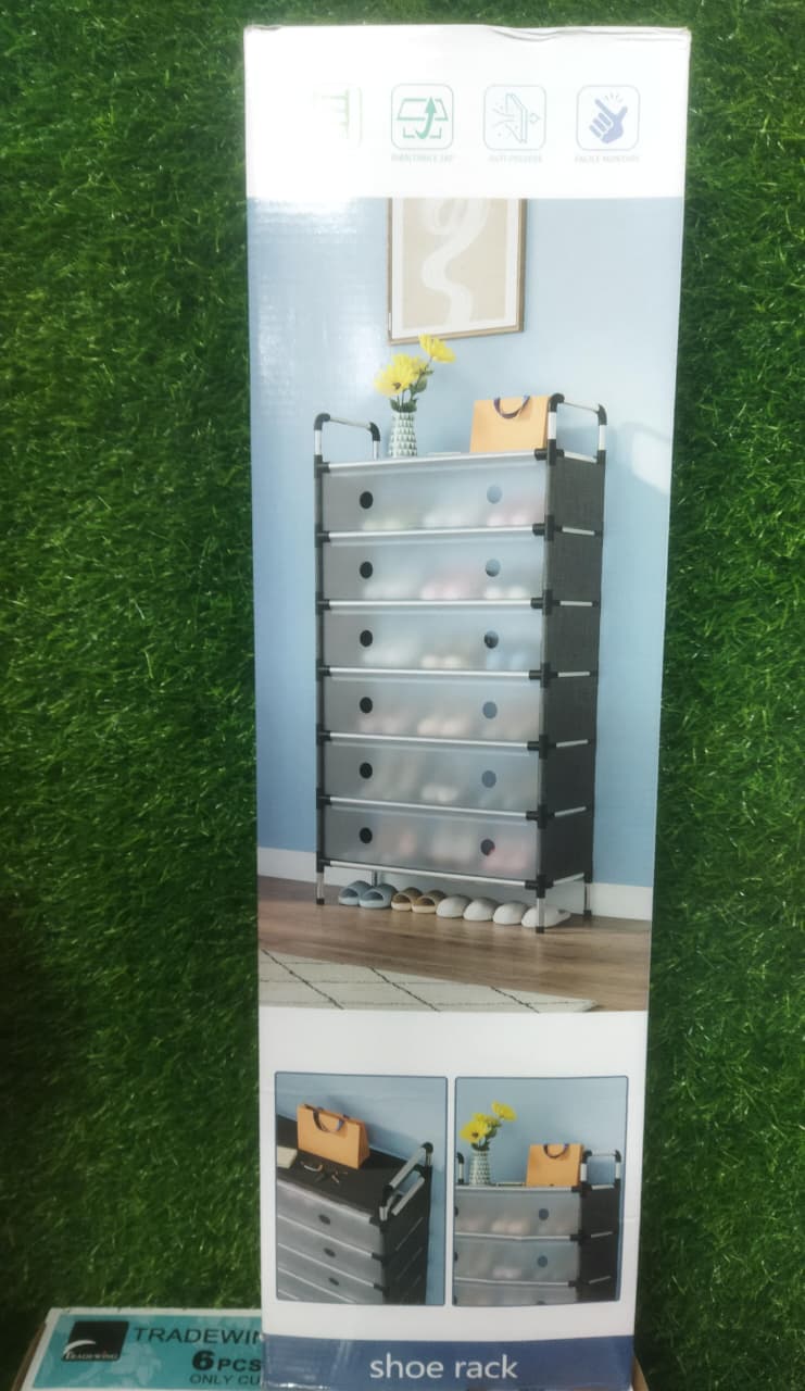 shoe rack 7layer with cover