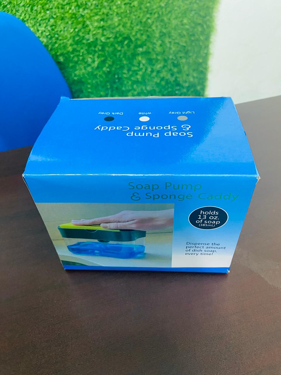 Soap Pump &amp; Sponge Caddy Old Blue Box (MK26Jan-P523-27)