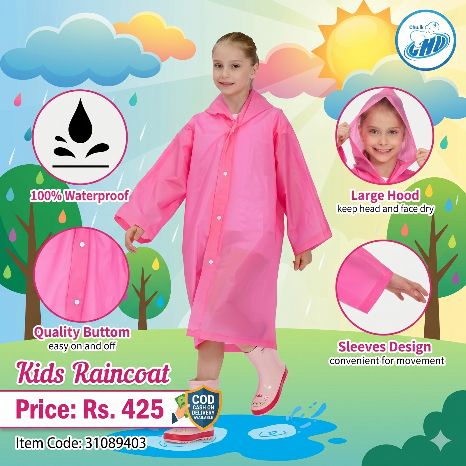 kids eva rain coot