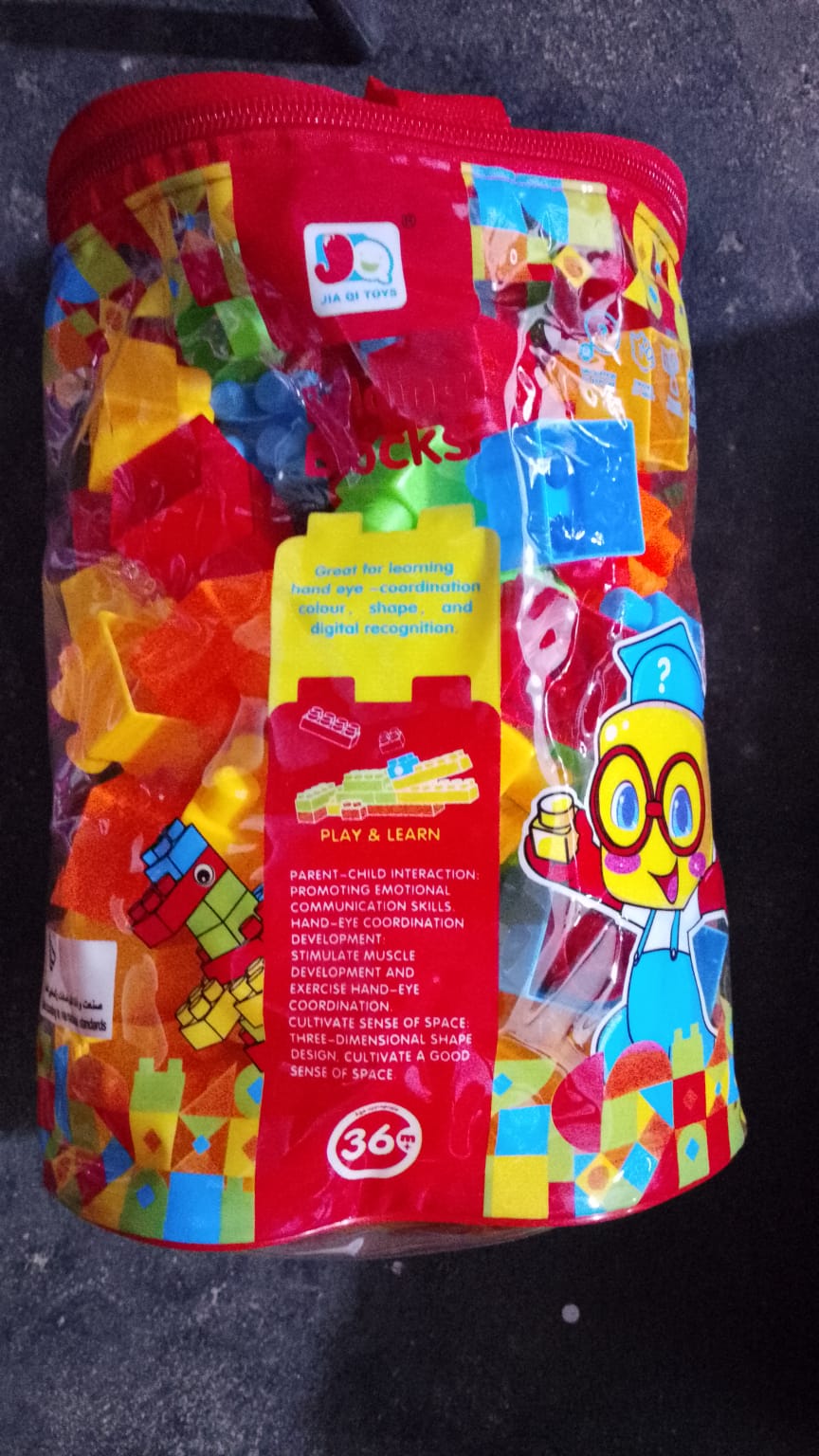 Building Blocks Red Bag -36 Pcs