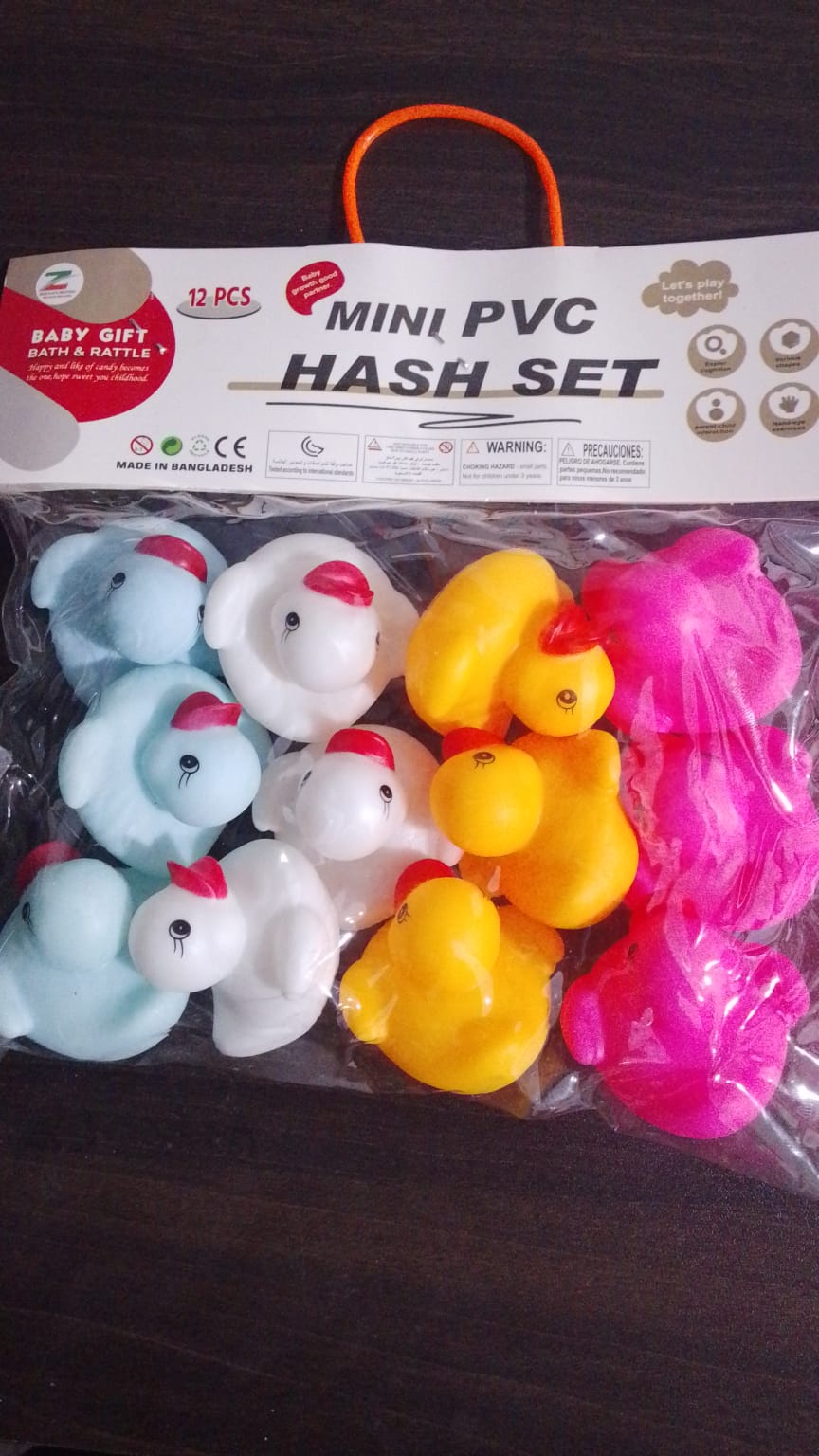 12pcs Mini Rubber Duck Set
