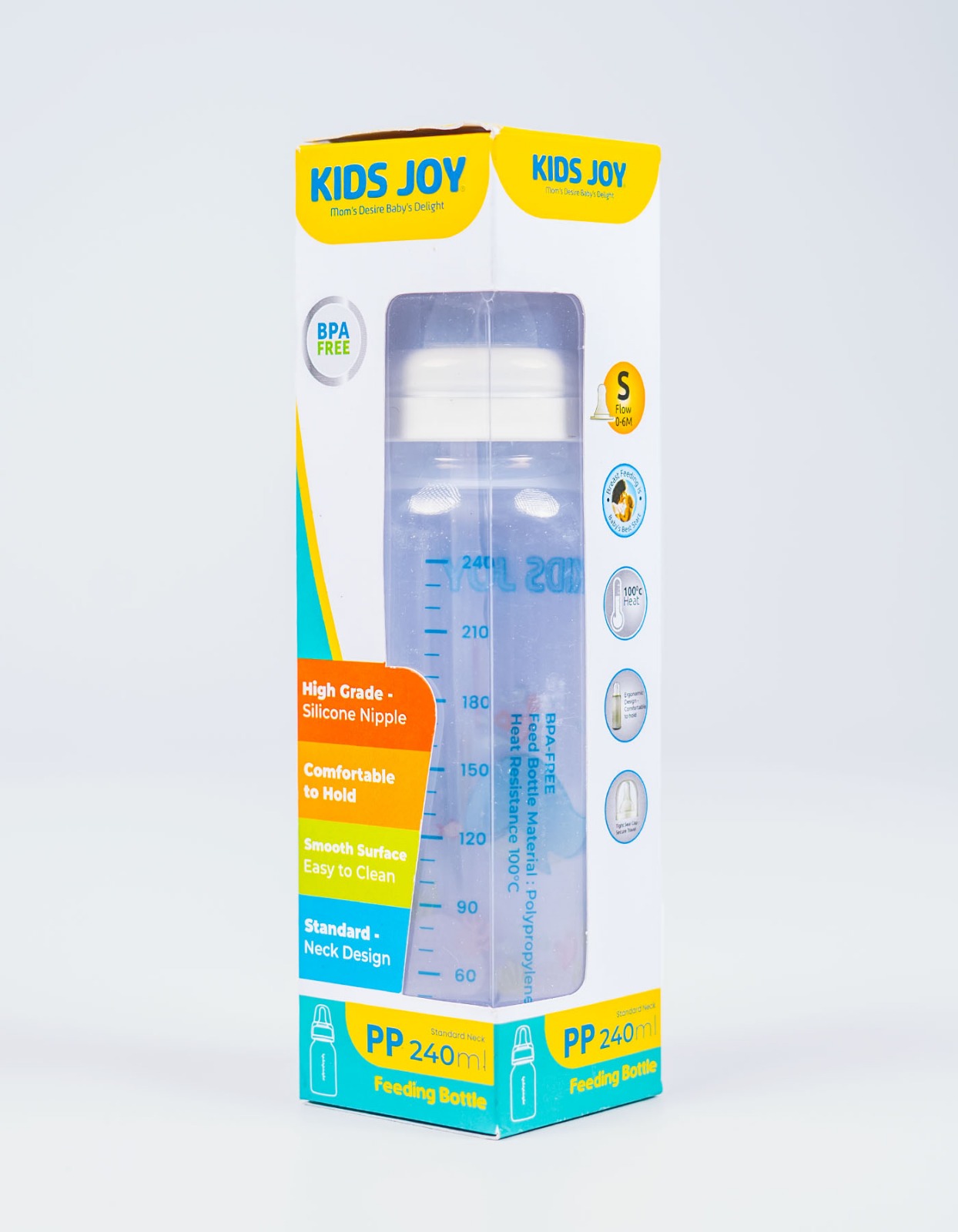 kids feeding bottle plastic 240ML White