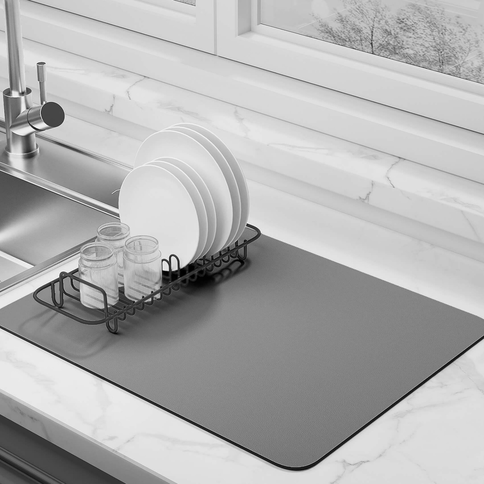 Rubber Dish Drying Mat
