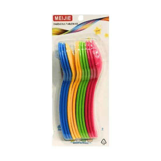 Spoon Plastic Clrs 12pcs