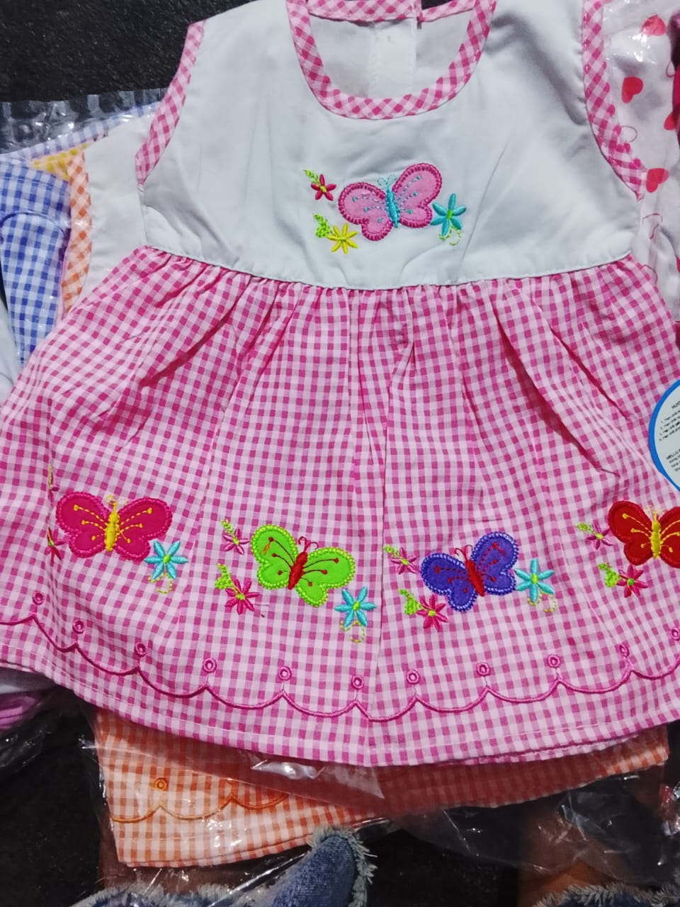 Baby Frock Clr Five Butterfly