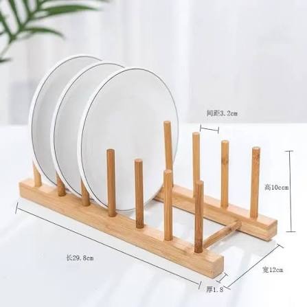 Bamboo Plate Rack