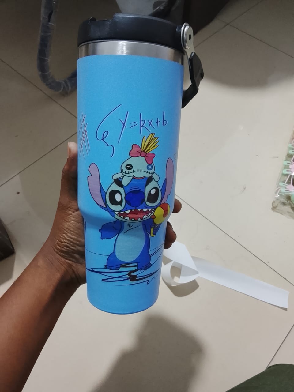 Labubu water bottle 900ml